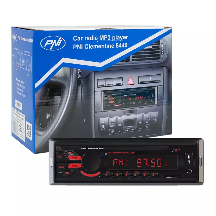 Autradioradio MP3-soitin PNI Clementine 8440, 4x45w, 12V, 1 DIN, SD, USB, AUX, RCA - Autosoittimet - 5949066506697 - 1