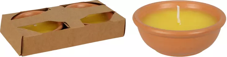 Citronellakynttiläsetti terrakottakulhossa 2 kpl - Hyttyssuihkeet ja torjunta-aineet - 8720573964357 - 1