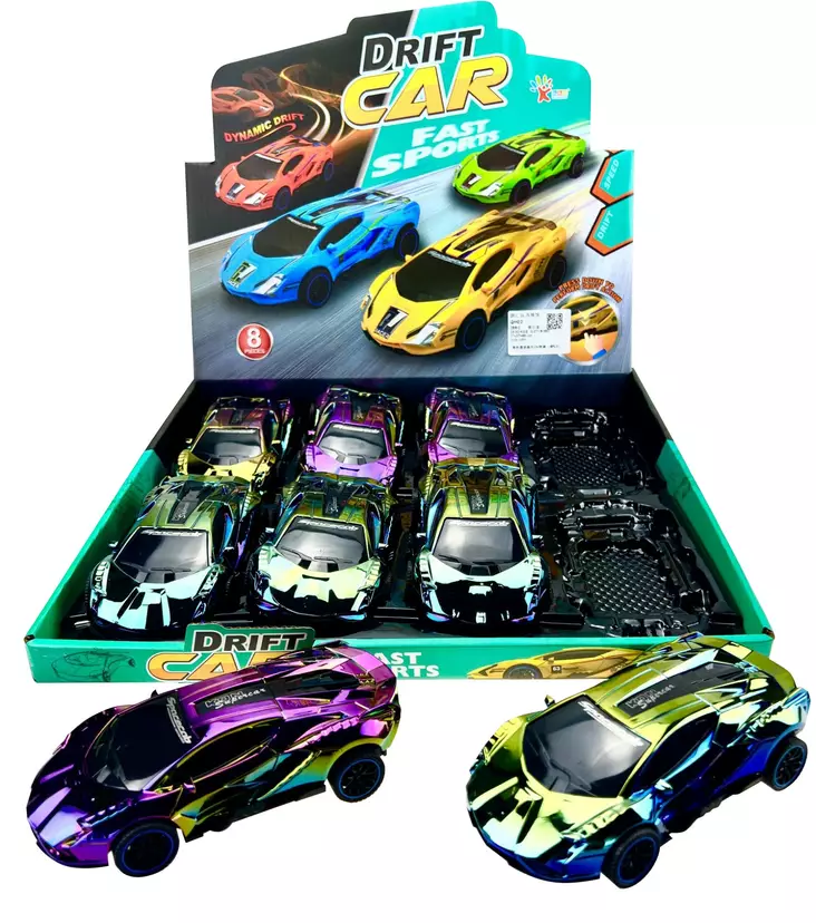 Drifting auto metallinhohtoinen - Ajoneuvolelut - 6438484013997 - 1