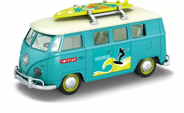 Toystar happy bus surffilaudalla - valo- ja äänitehosteet, 30cm, 3+ vuotta - Pikkuautot - 6438484017407 - 1