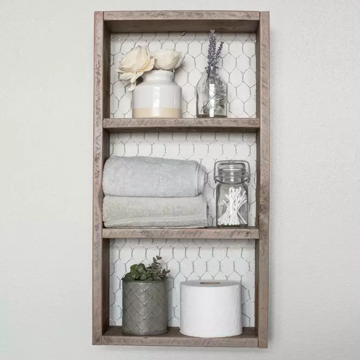 Käsintehty Seinä Hylly 100% Kuusipuuta, Pähkinänvärinen, 30x60x9 cm, Moderni-Rustiikki, Asennusvalmis - Seinähyllyt - 8681875503517 - 1