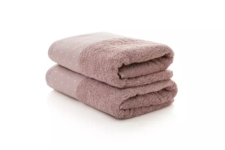 Käsipyyhesetti 2 kpl - 100% Puuvillaa, 510 gr/m², 50x90 cm, Dusty Rose Valkoinen, Konepesu 30°C, Ei Valkaisuaineita - Pyyhkeet ja kylpytakit - 8681181304587 - 1