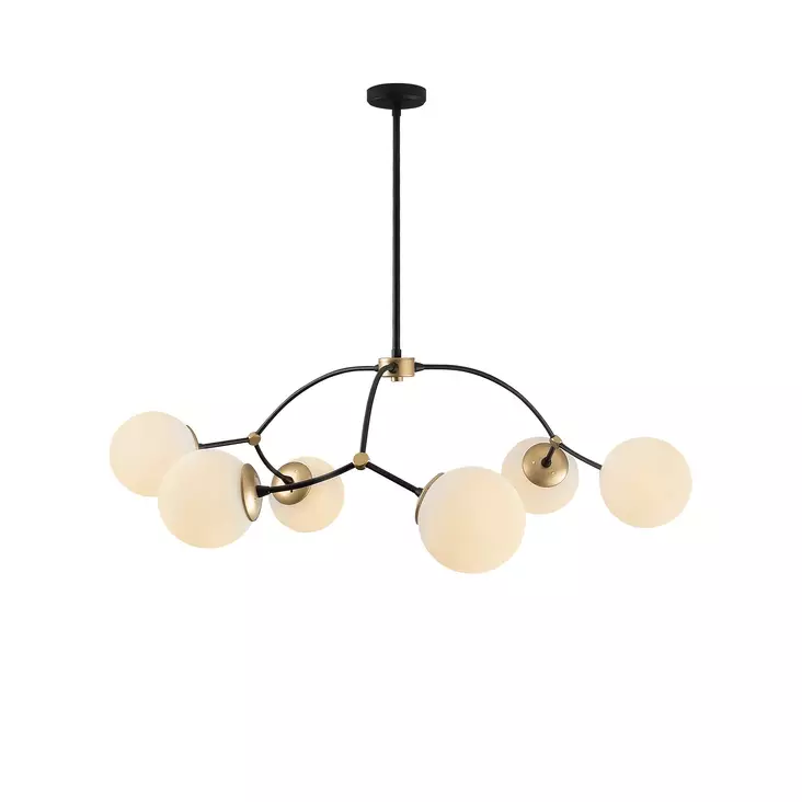 Kattokruunu, valkoinenmusta, 90 x 90 cm, kestävä, elegantti - Katto- ja seinävalaisimet - 8681875883237 - 1