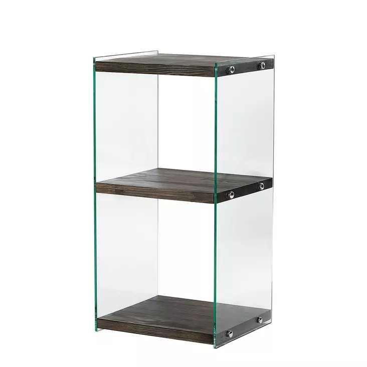 Kirjahylly Anthrasitti 100% Karkaistu Lasi 100% Massiivipuu 40x80x35 cm Helppo Kokoaminen Tyylikäs ja Kestävä - Kirjahyllyt - 8684282402497 - 1