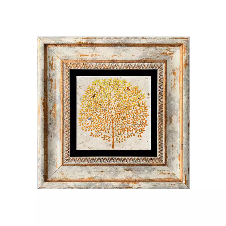 Koristeellinen kehystetty maalaus, monivärinen, 20 x 20 cm, kestävä, tarkka - Taulut ja kehykset - 8683743385027 - 1