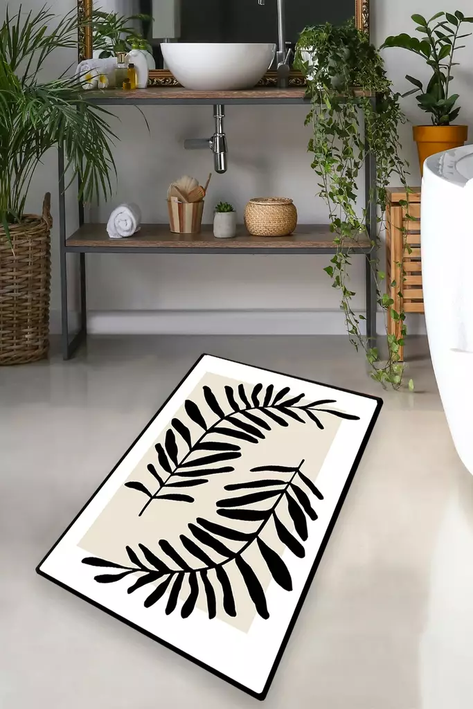 Kylpyhuonematto, monivärinen, 70 x 120 cm, pehmeä, liukumaton - Kylpyhuonematot ja kosteantilan matot - 8683743998067 - 1