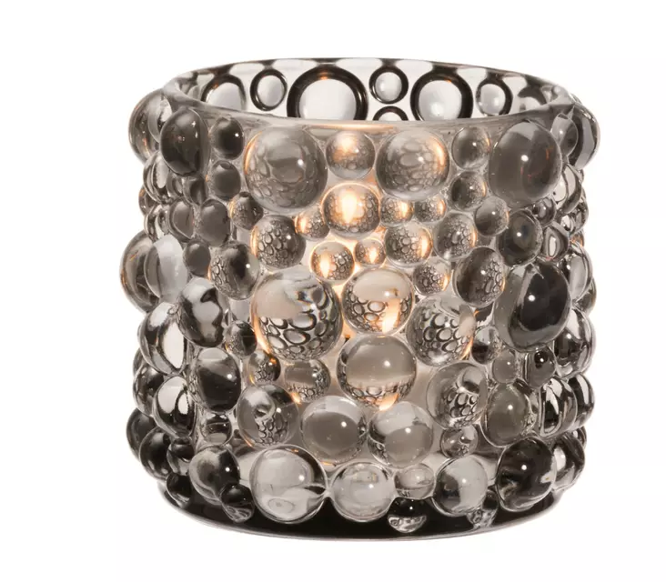 Kynttiläkuppi Pisara Harmaa 8,5cm - Led-kynttilät ja lyhdyt - 6410416289687 - 1
