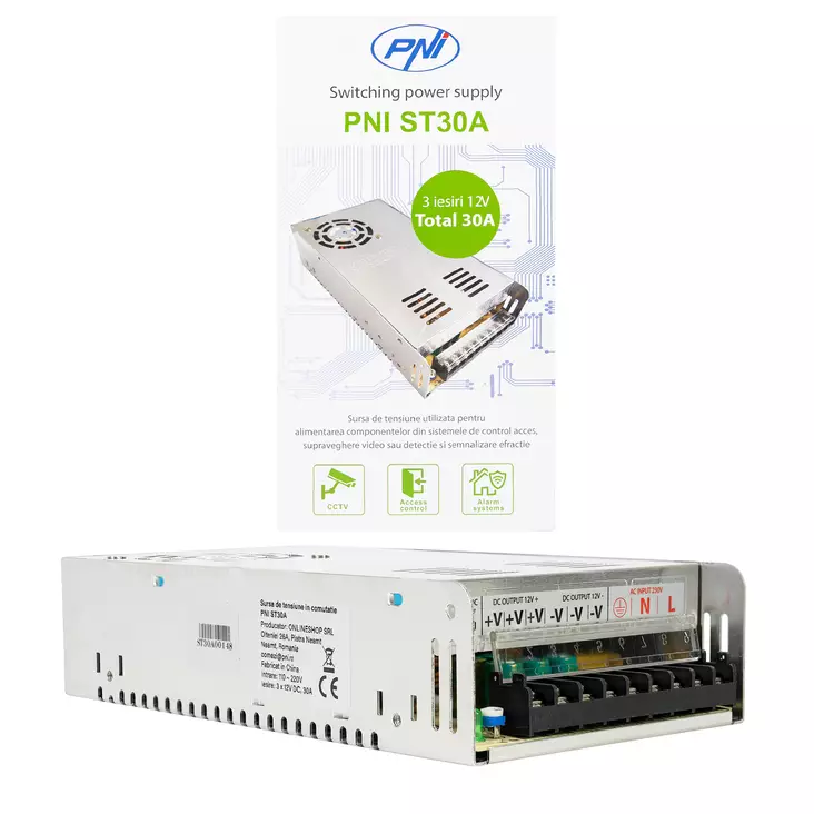 Kytkentäjännitelähde PNI ST30A 12V 30A 360W - PNI tuotteet - 5949066536427 - 1