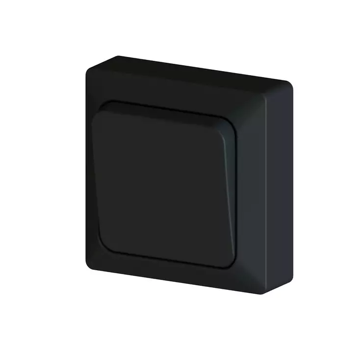 Kytkin Harju HIILI 1/6 pinta IP20 RL musta - Pistorasiat ja kytkimet - 6438140197177 - 1