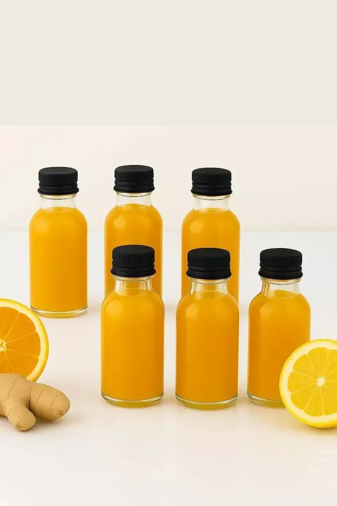 Lasipullosetti 6 kpl - Keittiötarvikkeet - Läpinäkyvä Musta - 100% Lasi - 3,3 x 7,8 cm - Astianpesukoneen kestävä - Tarjoiluastiat - 8684283873647 - 1