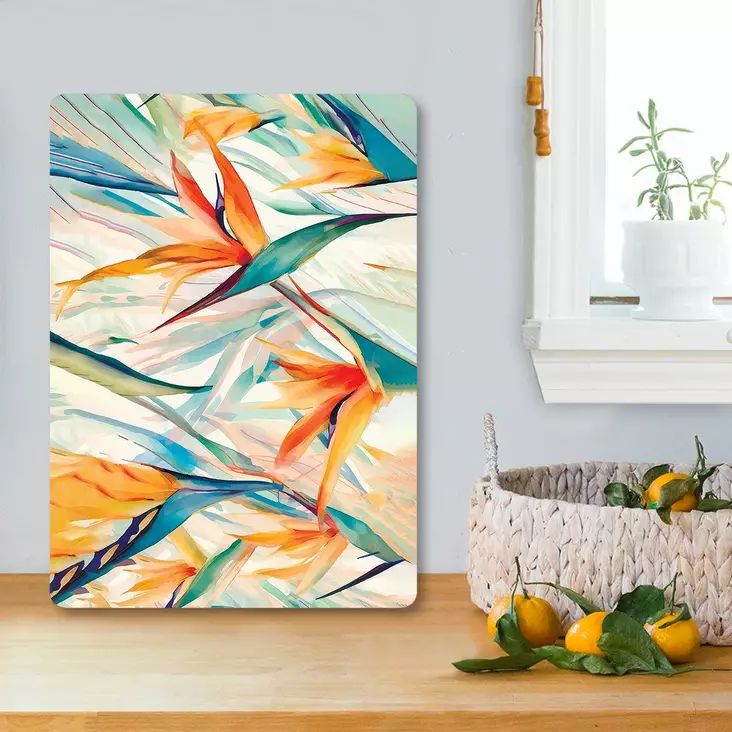 Monivärinen 100% Karkaistu Lasi Leikkuulauta 20x30 cm - Antibakteerinen, Helppo Puhdistaa, Liukumaton - Keittiötyövälineet - 8684283726257 - 1
