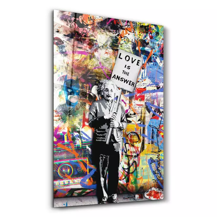 Monivärinen Koristeellinen Karkaistu Lasi Maalaus 46x72 cm - UV-painettu Seinäkoriste Kotiin ja Toimistoon - Taulut ja kehykset - 8684282963257 - 1