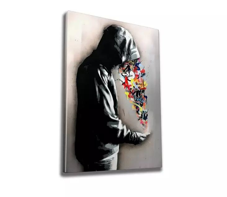 Monivärinen Koristeellinen Kehystetty Canvas-taulu 50x70 cm - Digitaalinen Painatus, Puukehys 2x3 cm - Taulut ja kehykset - 8684282684817 - 1