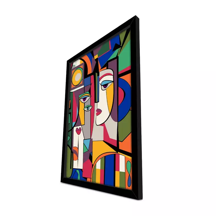 Monivärinen Koristeellinen Kehystetty MDF-maalaus - 38x53 cm - 100% MDF ja Puu - Tyylikäs Sisustuselementti - Taulut ja kehykset - 8684283326877 - 1