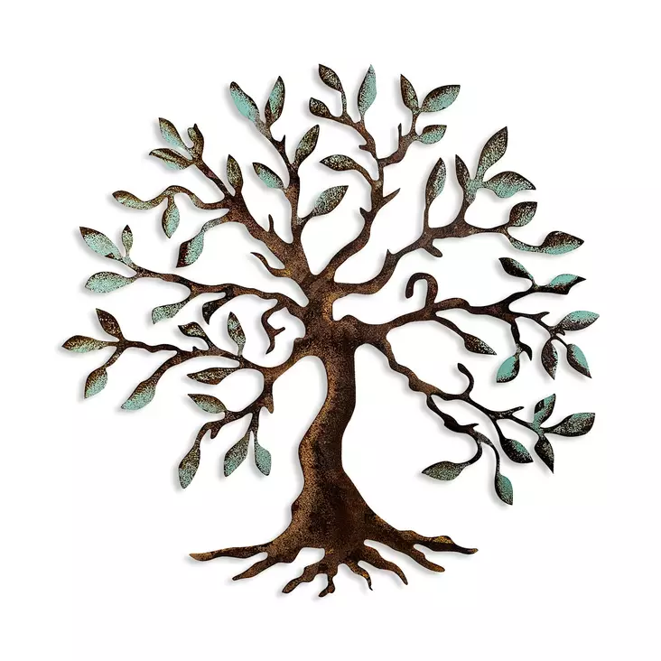 Monivärinen Koristeellinen Metalli Seinäkoriste - 100% Metalli, 60x60 cm, Käsinmaalattu, Yksilöllinen Taideteos - Koristeet, koriste-esineet - 8683743851607 - 1