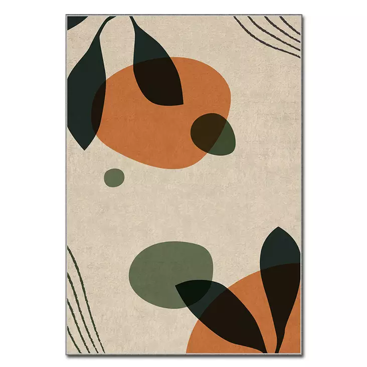 Monivärinen Matto 160x230 cm - 100% Polyesteri, Digitaalinen Painatus, Konepestävä, Liukumaton Alapuoli - Suuret ja keskikokoiset matot - 8683342181037 - 1