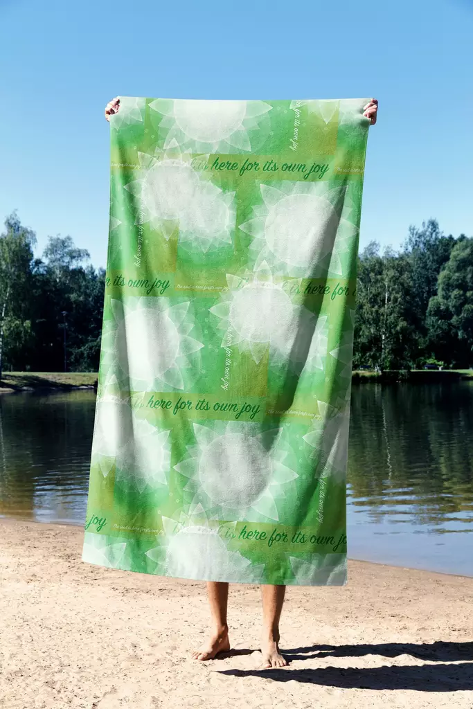 Monivärinen Rantapyyhe 70x130 cm - Pehmeä ja Imukykyinen Polyesteri/Polyamidi Mikrokuitukangas - Kylpyhuoneeseen - Pyyhkeet ja kylpytakit - 8684282665977 - 1