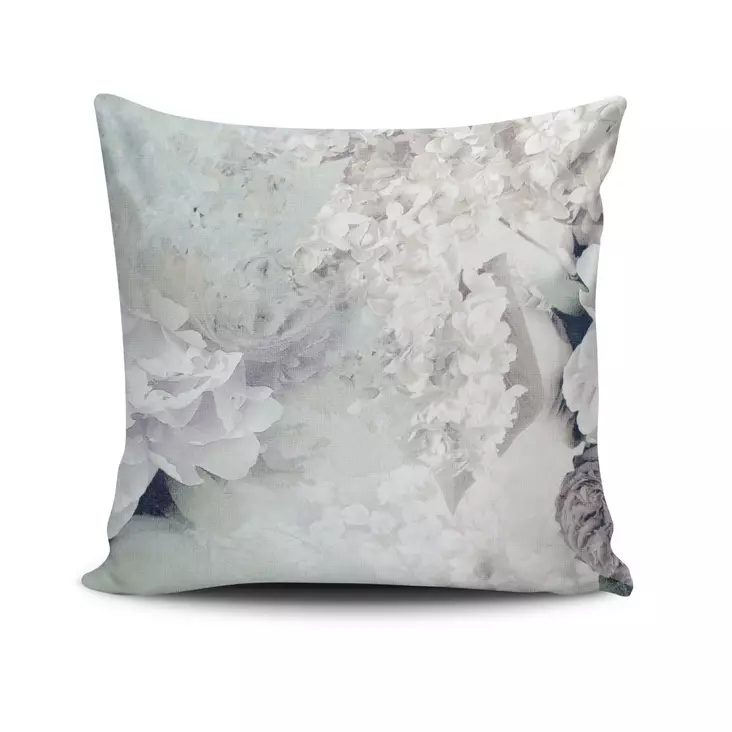 Monivärinen Sisustustyyny 43x43 cm - 50% Puuvilla, 50% Polyesteri, Konepestävä, Silikonitäyte, Piilovetoketju - Koristetyynyt - 8681181736487 - 1