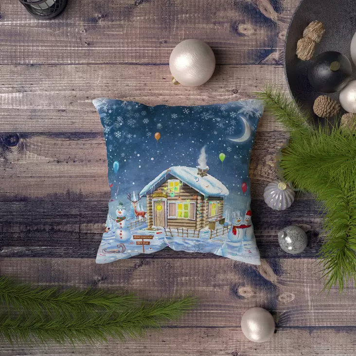 Monivärinen Tyynynpäällinen 43x43 cm - 50% Polyesteri/50% Puuvilla, Digitaalinen Painatus, Konepestävä 30 °C:ssa - Koristetyynyt - 8683743249497 - 1