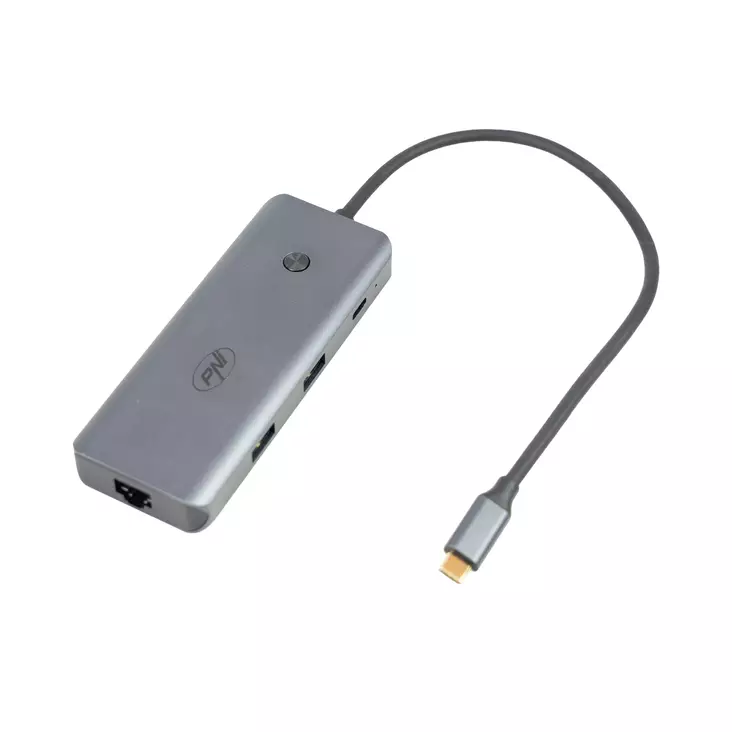 PNI MP15S USB-C:stä HDMI-moniporttisovittimeen, 2 x USB 3.0, SD/TF, RJ45, USB-C PD - PNI tuotteet - 5949066548697 - 1