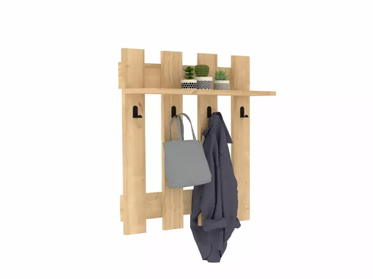 Safiirinsininen Hall Stand - 100% Melamiinipinnoitettu Lastulevy, 70x70x18 cm, Seinään Kiinnitettävä, Kestävä ja Tyylikäs - Eteiskaapit - 8683342740197 - 1