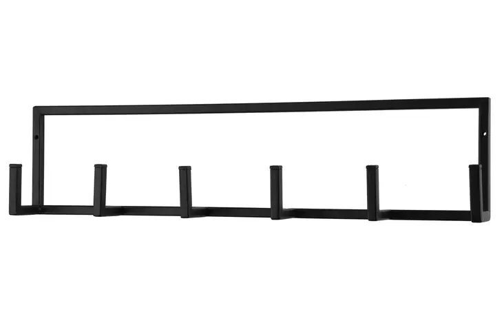 Seinänaulakko 6 koukkua musta - Hyllyt ja naulakot - 6410413260207 - 1