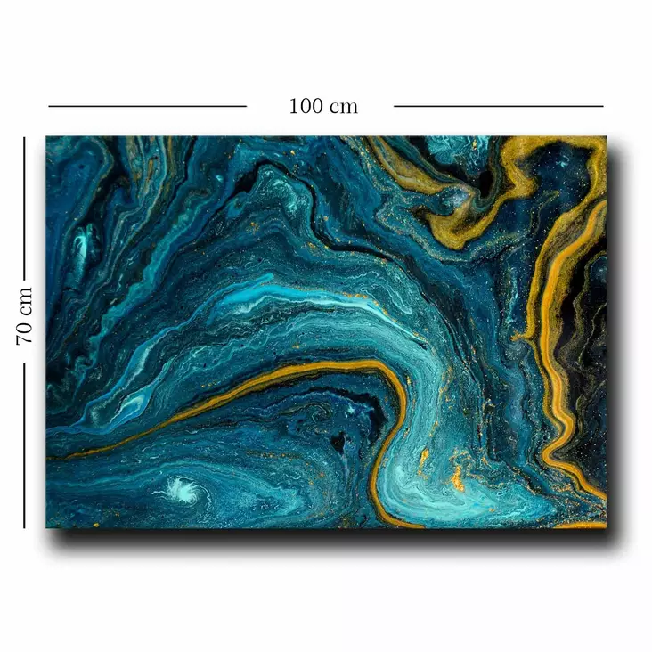 Sininen Koristeellinen Canvas-taulu 70x100 cm - Laadukas 100% Kangas ja Mäntykehys - Tyylikäs Sisustuselementti - Taulut ja kehykset - 8683743825967 - 1