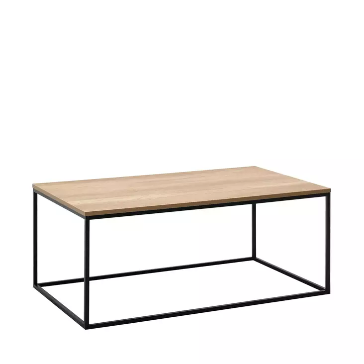 Sohvapöytä - Tyylikäs ja Kestävä, 100% Melamiinipinnoitettu, Pähkinä/Musta, 100x42x60 cm, Metallirunko, 1 Paketti - Sohvapöydät - 8683743537297 - 1