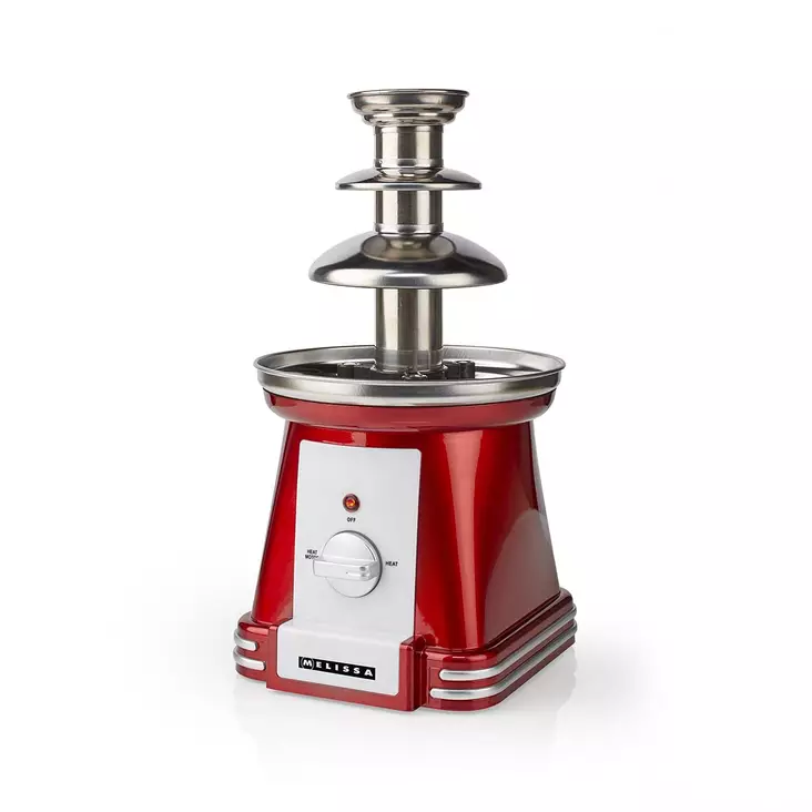 Suklaalähde | 90 W | 32 cm | 3 metallista tasoa | Punainen / Valkoinen - Keittiön erikoiskoneet ja grillit - 8711902090007 - 1