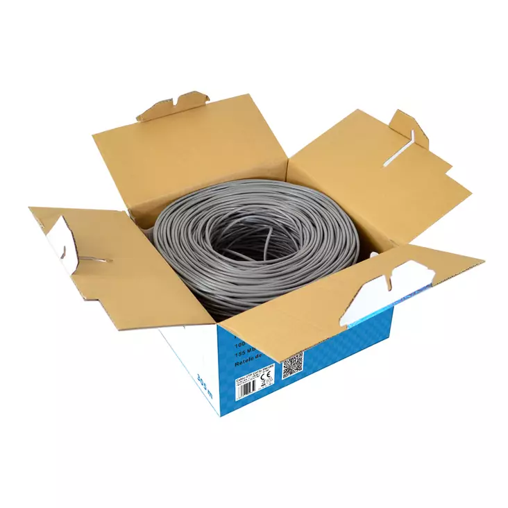 UTP CAT5e PNI U05 kaapeli 4 parilla kierrettyjä johtoja 0,40 mm CCA, 1 Gigabitin internet- ja valvontajärjestelmille, rulla 305 m - PNI tuotteet - 5949066512827 - 1