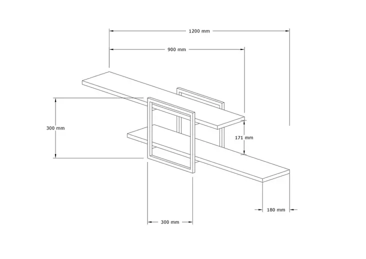 Valkoinen Moderni Seinä Hylly 120x30x18 cm - 100% Melamiinipinnoitettu Lastulevy, Useita Hyllyjä, Helppo Asennus - Seinähyllyt - 8683342889117 - 1