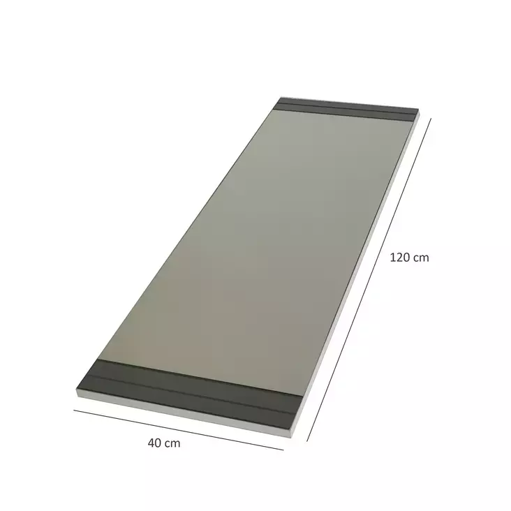 Valkoinen Peili 40x120 cm - Kosteudenkestävä Melamiinipinnoitettu Kaluste, Ympäristöystävällinen ja Asennusvalmis - Peilit - 8683342512367 - 1