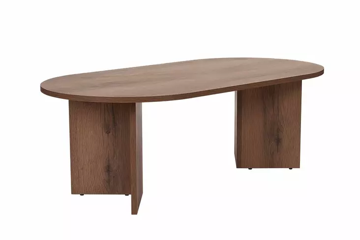 Walnut-sävyinen sohvapöytä - 100% melamiinipinnoitettu lastulevy, 119x60x40 cm, tyylikäs ja kestävä huonekalu - Sohvapöydät - 8684283756827 - 1