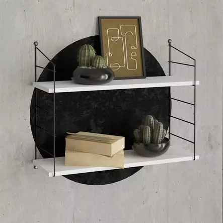 Valkoinen Seinähylly 72x58x20 cm - 100% Melamiinipinnoitettu Lastulevy, Metallikiinnike, Helppo Asennus - Seinähyllyt - 8681181788738 - 1
