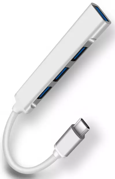 HUBI USB-C 4 x USB-A, Mobia - Adapterit - 6430076521798 - 2