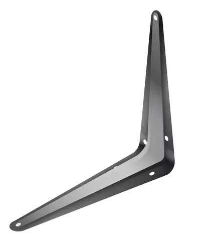 Hyllykulma 250 mm x 300 mm harmaa - Hyllynkannattimet ja seinäkiskot - 6401774328958 - 1