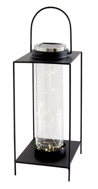 Lyhty Modena solar metallia 28cm Airam - Aurinkokennovalaisimet - 6435200295118 - 2