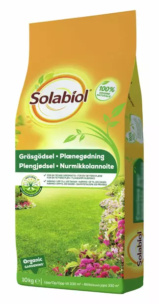 Nurmikkolannoite 10 kg Solabiol - Mullat ja ravinteet - 3664715008408 - 1