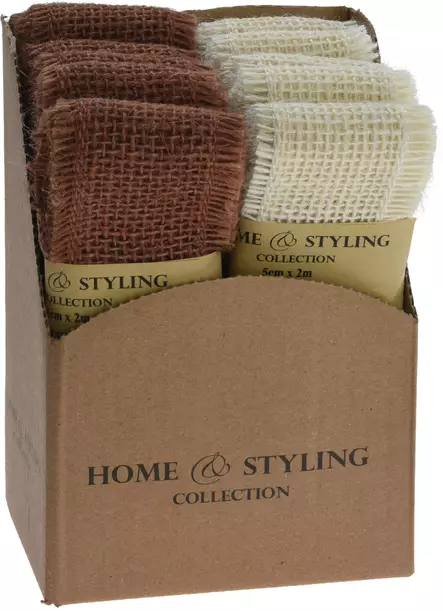 Juuttinauha 5x200 cm - Joulukoristeet ja -tekstiilit - 8721037176118 - 1