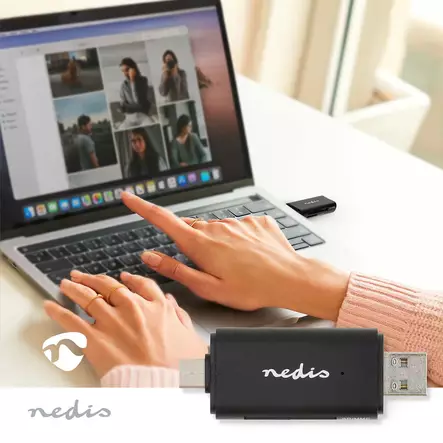 Kortinlukija | microSD (TF) / microSDHC (TF) / microSDXC (TF) / SD / SDHC / SDXC | USB 2.0 - Muistikortit ja kortinlukijat - 5412810415618 - 5