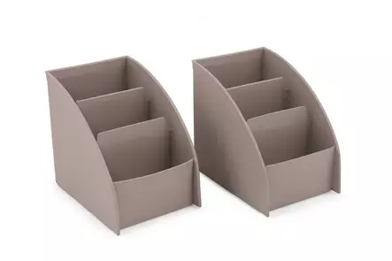 Meikkijärjestelijä Beige 9x12x13 cm - Tyylikäs ja Kestävä 100% Muovi BPA-vapaa - Keittiötarvikkeet - Meikkaustarvikkeet - 8683342483438 - 1