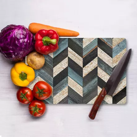 Monivärinen 100% Temperoitu Lasi Leikkuulauta 20x30 cm - Antibakteerinen, Helppo Puhdistaa, Liukumattomat Silikonijalat - Keittiötyövälineet - 8684283727728 - 1