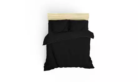 Satiini kaksinkertainen pussilakanasetti, antrasiitti, 200 x 220 cm, pehmeä, kestävä, helppohoitoinen - Lakanat ja tyynyliinat - 8681875061598 - 1