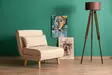 1-istuttava vuodesohva, kerma, 180 x 80 cm, kestävä, mukava, monipuolinen - Vuodesohvat - 8683743461028 - 2