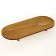 100% Massiivipuinen Tarjotin, Pähkinä, 40x14x5 cm, Tyylikäs ja Kestävä Sisustuselementti, Yksi Paketti - Tarjoiluastiat - 8684282095828 - 2