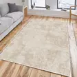 100% Puuvillamatto 160x230 cm - Kermansävyinen, Antibakteerinen, Konepestävä, Liukumaton PVC-pohja, Mukava ja Kestävä - Suuret ja keskikokoiset matot - 8683742630678 - 2