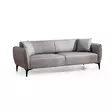 3-istuttava sohva, harmaa, 220 cm leveä, mukava, kestävä - Sohvat - 8683342950558 - 1