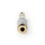 Stereoäänisovitin | 6.35 mm uros | 3.5 mm naaras | Kullattu | Suora | Metalli | Hopea | 1 kpl | Laatikko - Audioadapterit - 5412810314058 - 3