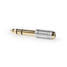Stereoäänisovitin | 6.35 mm uros | 3.5 mm naaras | Kullattu | Suora | Metalli | Hopea | 1 kpl | Laatikko - Audioadapterit - 5412810314058 - 5