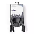 Balansoitu Audiojohto | 2x XLR 3-Pin uros | 2x XLR 3-Pin naaras | Niklattu | 5.00 m | Pyöreä | PVC | Tummanharmaa | Pahvikotelo - Audiokaapelit - 5412810295708 - 66